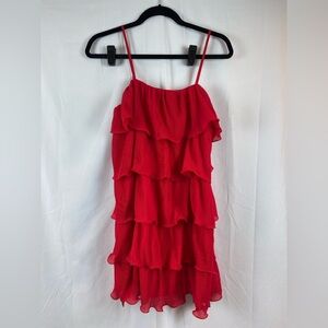 Sincerely Jules Vibrant‎ Red Layered Mini Dress